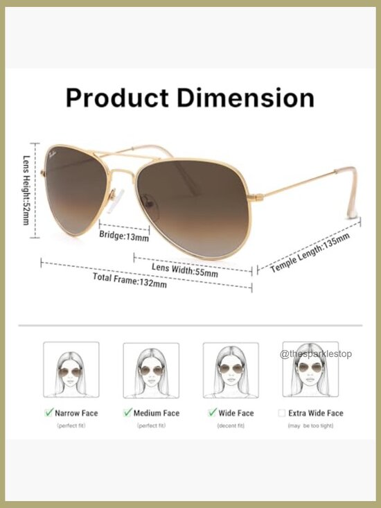 Metal Frame Glass Lens Aviator Sunglasses UV400 Protection main image 4